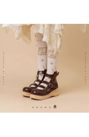 Modo Three Buckles Platform Shoes(Reservation/4 Colours/Low&High Platforms/Full Payment Without Shipping)